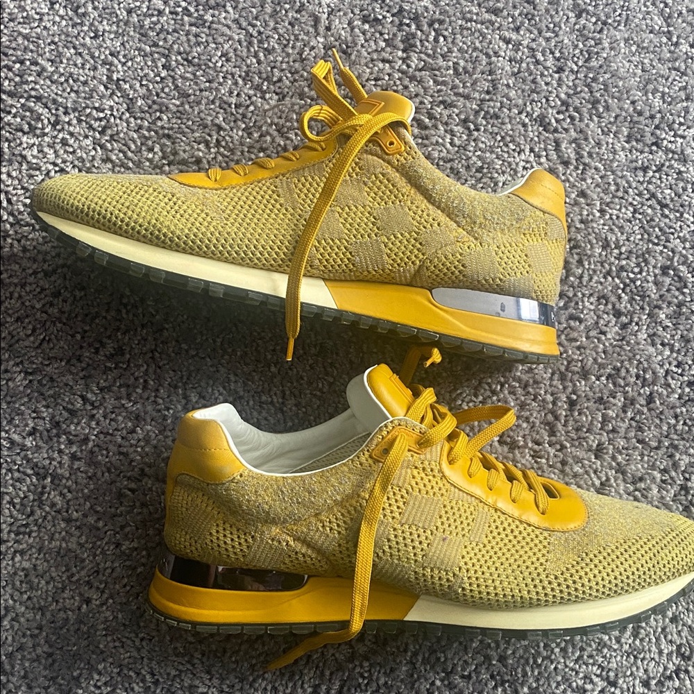 Louis Vuitton Yellow and White Sneakers